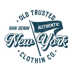 Wall Mural - New York Clothing Co. - Tee Design For Printing. Good for poster, wallpaper, t-shirt, gift.