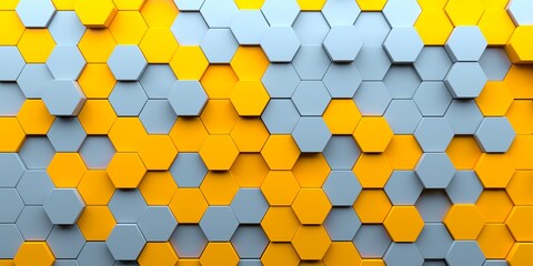 Leinwandbilder - 3D image of a decorative panel from multi-colored hexagons. Background and texture