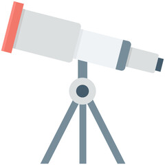 Sticker - Telescope Colored Vector Icon