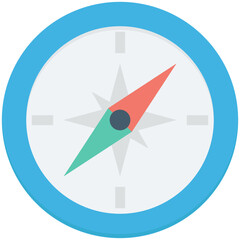 Sticker - Compass Colored Vector Icon