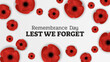 Red poppy flowers in white background. suitable for remembrance day lest we forget