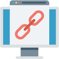 Poster - Backlink Colored Vector Icon