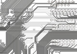 Fototapeta  - Printed circuit board  on transparent background