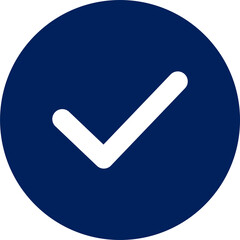 Poster - Check icon in white colors. Single check signs.