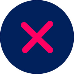 Poster - Cross icon in red colors. Single cross signs.