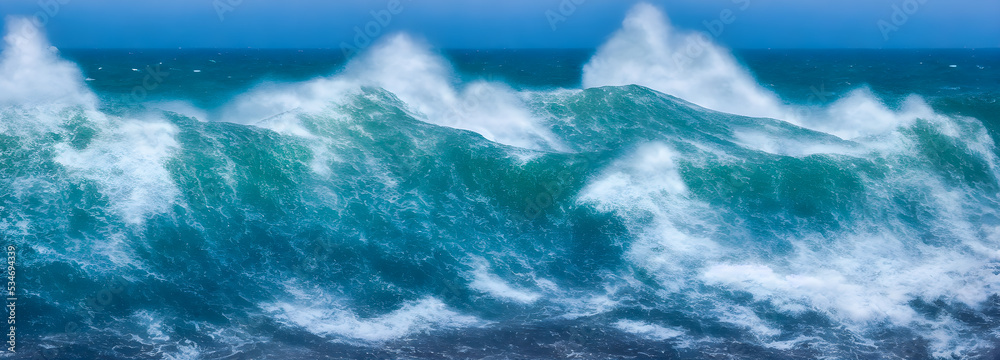 Ocean waves surface texture. Abstract blue water background with ...