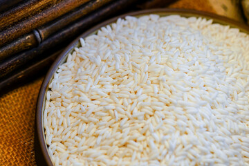 Wall Mural - Fragrant Rice White Long Grain Glutinous Rice