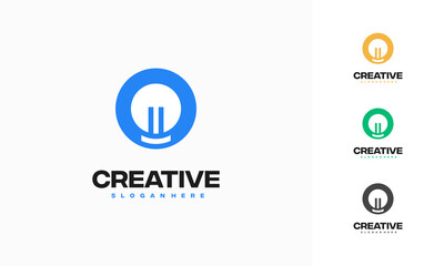 Wall Mural - simple creative idea logo designs symbol, lightbulb logo template