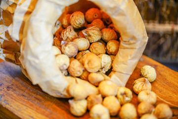 Wall Mural - Studio photography of dried figs, a healthy nutritious food