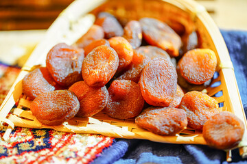 Wall Mural - Studio shooting dried apricots, natural and healthy