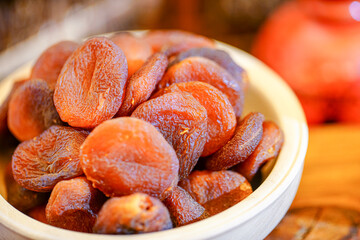 Wall Mural - Studio shooting dried apricots, natural and healthy