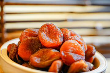 Wall Mural - Studio shooting dried apricots, natural and healthy