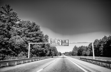 Canvas Print - Road of New England in foliage season, USA