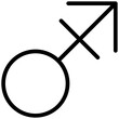 Between sexes, Intersexuality, Sexuality, Transgender, Unisex, Medical, symbol, icon