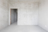 Fototapeta Perspektywa 3d - interior of the apartment without decoration in gray colors