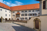 Fototapeta  - Early Gothic and Romanesque Wormser Hof in Bad Wimpfen. Neckar Valley, Kraichgau, Baden-Württemberg, Germany, Europe.