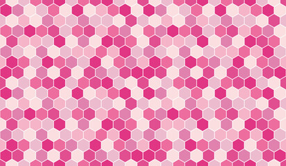 Canvas Print - Pink honeycomb vector pattern for design textiles and backgrounds