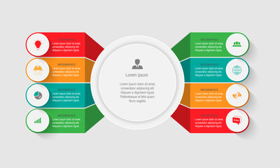 Poster - Business data visualization. Process chart. Abstract elements of graphs, diagrams with steps, options, sections or processes. Vector business template for presentations. Creative concept for infograph
