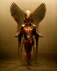 Angel of death in hell. Artificial intelligence.