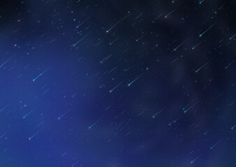 Wall Mural - starry night sky ,nebula planet flares ,starfall ,cosmic universe light template background copy spa