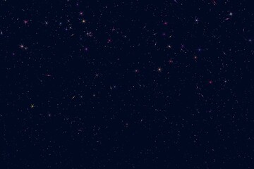 Wall Mural - starry sky night nebula cosmic flares universe planet