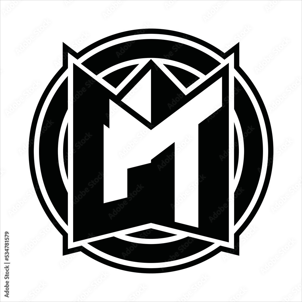 LT Logo monogram circle rounded design Stock Vector | Adobe Stock