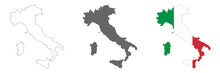 Highly Detailed Italy Map With Borders Isolated On Background