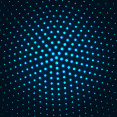 Poster - Halftone dot texture on blue background. Design element for web banners, wallpapers, postcards, websites. Vector illustration.