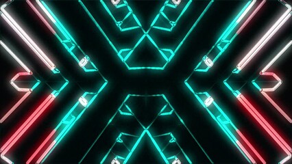 Poster - Glowing lines. Computer generated 3d render