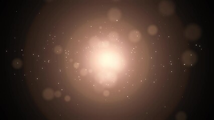 Wall Mural - dust particles falling on black background in slow motion animation. shiny bokeh christmas golden li