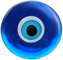 Large Size Blue Evil Eye Digital Illustration, PNG File With Transparent Background