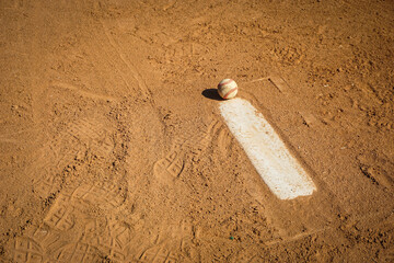 Wall Mural - Pitcher's mound on baseball field