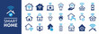 © Icons-Studio - Smart home icon set. Collection of smart house with automation control system vector illustration. Technology concept.