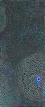 Highly Detailed Background Image Teal Semi-circle And Navy Blue Circle Dandelion Hemisphere  