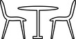 © Sejal - Chair, table icon. Vector illustration, flat design on white background..eps
