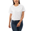 © Touchr - Young woman in white T shirt mockup cutout, Png file.
