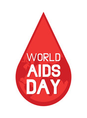 Wall Mural - AIDS day blood drop