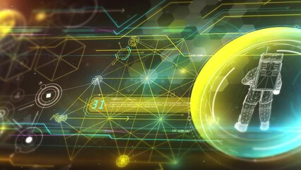 Animated arrays of abstract data in virtual space.