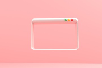 Poster - Internet browser web window display 3D render