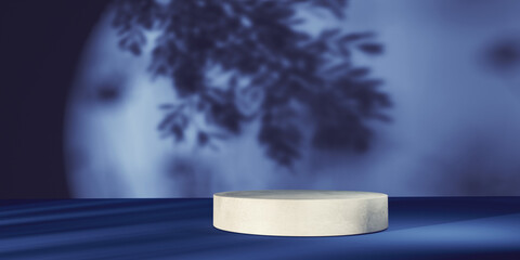 Poster - podium in a room with shadow of tree - 3d