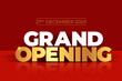 Grand Opening Ceremony Invitation, Flyer Design. Grand opening elegant luxury banner.
Grand Opening typography font.