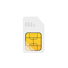 Poster - A white SIM card with the number . Vector illustration
