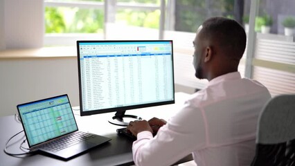 Poster - Data Analyst Man Using Spreadsheet