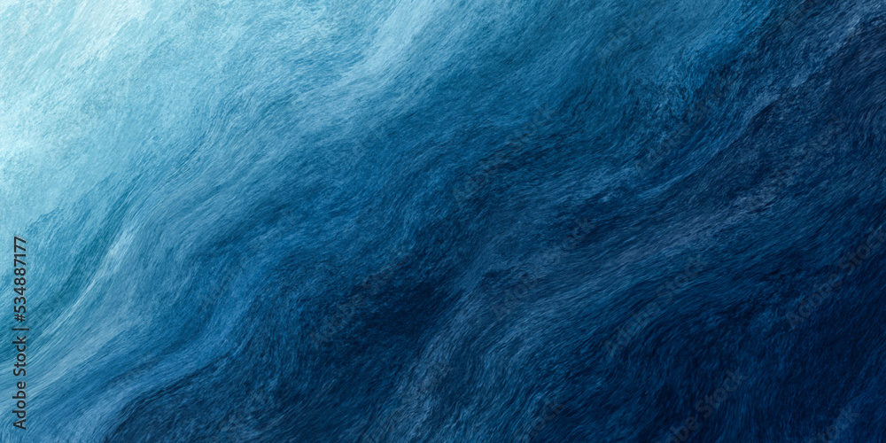 Abstract art teal blue green gradient paint background with liquid ...