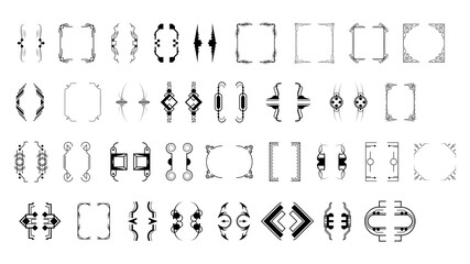 Set Black Simple Line Collection Different Doodle Brackets, Parentheses, Braces Elements Vector Design Style Sketch Isolated Illustration For Banner