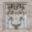 Detail of the Marble Decorations on the Facade of the Basilica Maggiore of San Giovanni in Laterano in the Center of Rome