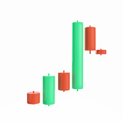 Poster - Colorful stock market chart with candlesticks dynamics
