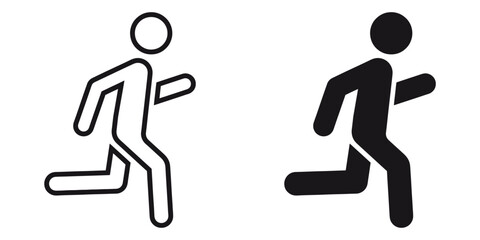 Wall Mural - ofvs162 OutlineFilledVectorSign ofvs - person running vector icon . isolated transparent . human - physical exercise . marathon . gym . black outline - filled version . AI 10 / EPS 10 . g11501