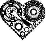 Fototapeta Młodzieżowe - bike tattoo bicycle cycle graphic wallpaper design
