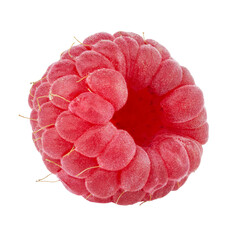 Wall Mural - Raspberry isolated on white background. Red berry close up.